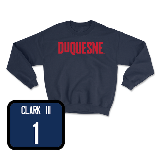 Duquesne Men's Basketball Navy Duquesne Crew - Jimmy Clark III
