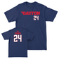 Dayton Men's Basketball Navy Wordmark Tee  - Jacob Conner