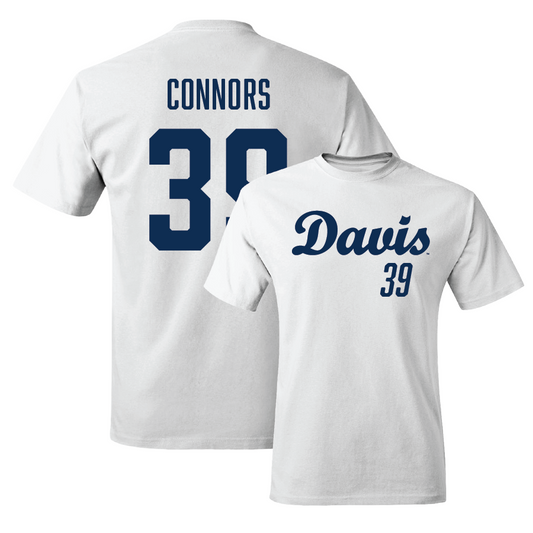 UC Davis Football White Script Comfort Colors Tee - Porter Connors