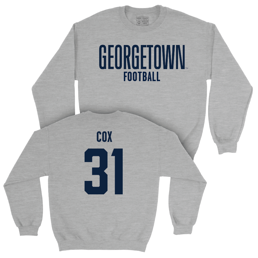 Georgetown Football Sport Grey Wordmark Crew  - Bryce Cox