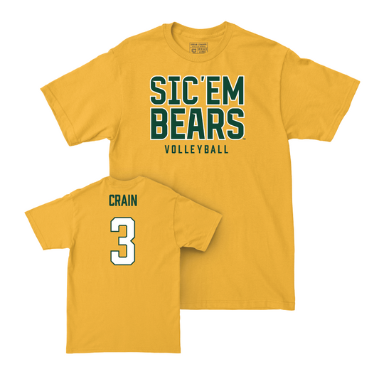Baylor Women's Volleyball Gold Sic 'Em Tee  - Taylor Crain