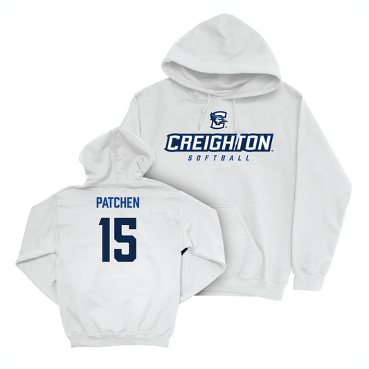 Creighton Softball White Athletic Hoodie - Brooklyn Patchen Youth Small