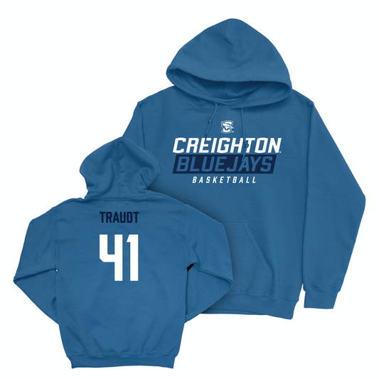 Creighton Men's Basketball Blue Bluejays Hoodie - Isaac Traudt Youth Small