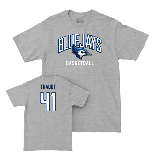 Creighton Men's Basketball Sport Grey Classic Tee - Isaac Traudt Youth Small