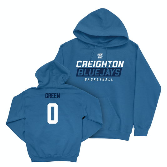 Creighton Men's Basketball Blue Bluejays Hoodie - Jasen Green Youth Small