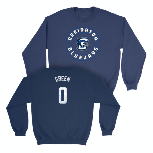 Creighton Men's Basketball Navy Staple Crew - Jasen Green Youth Small