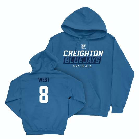 Creighton Softball Blue Bluejays Hoodie - Lily West Youth Small