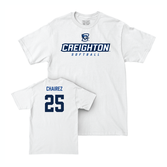 Creighton Softball White Athletic Comfort Colors Tee - Mikayla Chairez Youth Small