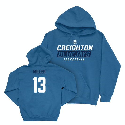 Creighton Men's Basketball Blue Bluejays Hoodie - Mason Miller Youth Small