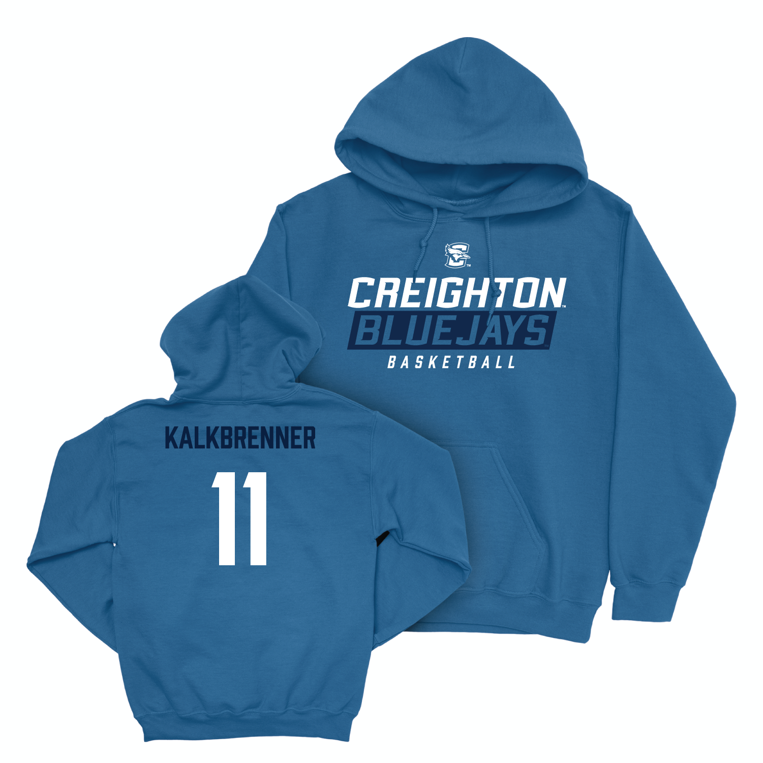 Creighton Men's Basketball Blue Bluejays Hoodie - Ryan Kalkbrenner Youth Small