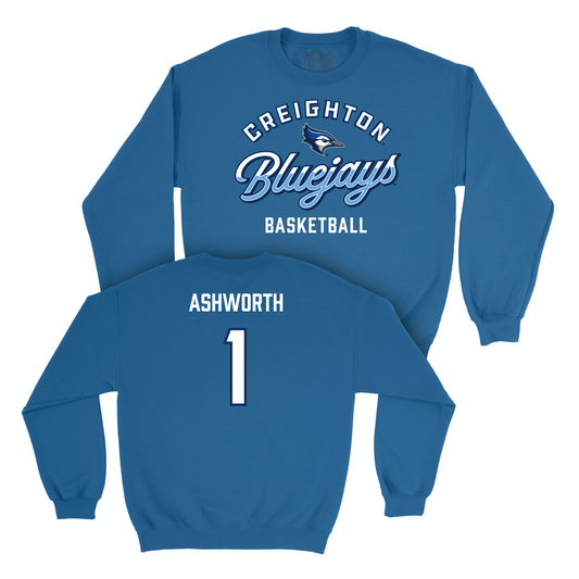 Creighton Men's Basketball Blue Script Crew - Steven Ashworth Youth Small