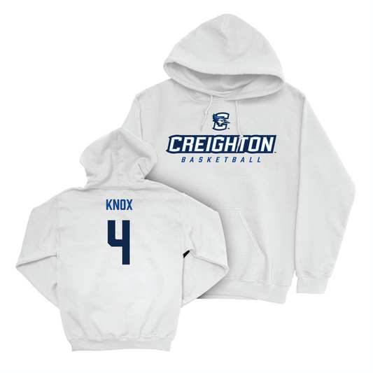 Creighton Men's Basketball White Athletic Hoodie - Sterling Knox Youth Small