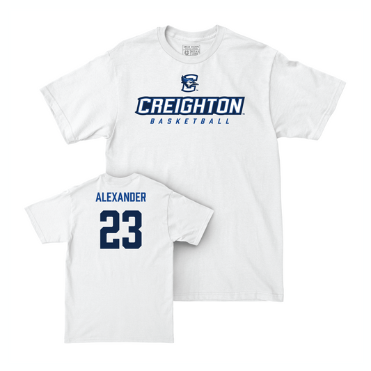Creighton Men's Basketball White Athletic Comfort Colors Tee - Trey Alexander Youth Small
