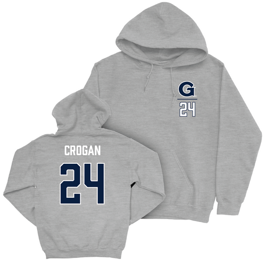 Georgetown Men's Lacrosse Sport Grey Logo Hoodie  - Patrick Crogan