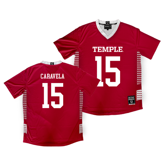 Temple Women's Cherry Lacrosse Jersey - Lillian Caravela | #15