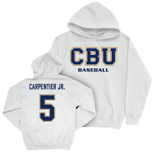 CBU Baseball White Classic Hoodie   - Michael Carpentier Jr.