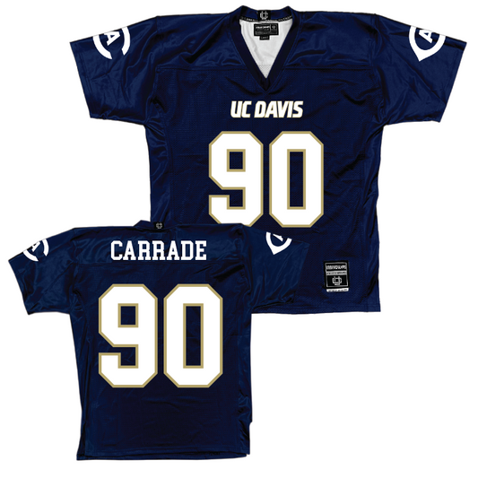 UC Davis Football Navy Jersey - Trent Carrade | #90