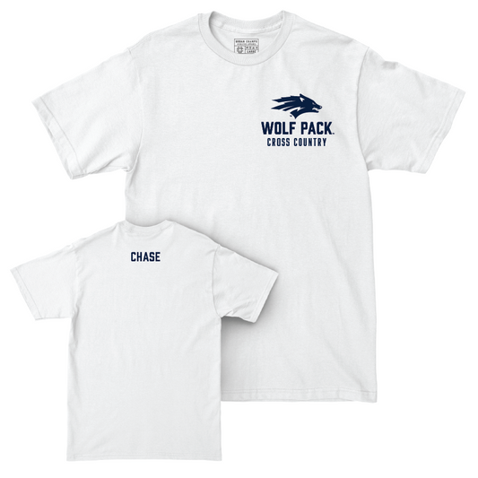 Nevada Men's Cross Country White Logo Comfort Colors Tee   - Jaedyn Chase