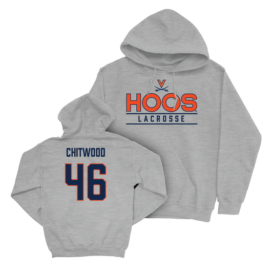 Virginia Men's Lacrosse Sport Grey Hoos Hoodie  - Dawson Chitwood