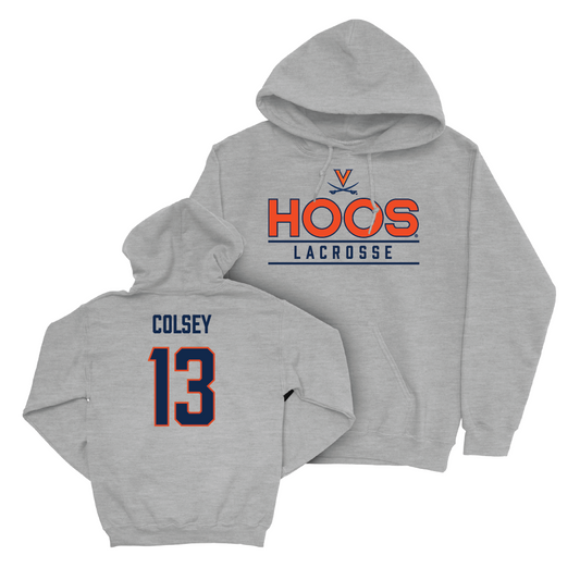 Virginia Men's Lacrosse Sport Grey Hoos Hoodie  - Ryan Colsey
