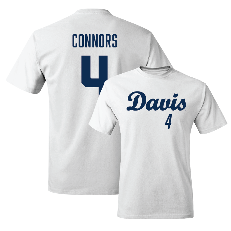 UC Davis Football White Script Comfort Colors Tee