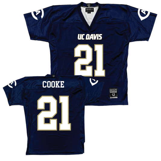 UC Davis Football Navy Jersey - Gaven Cooke | #21
