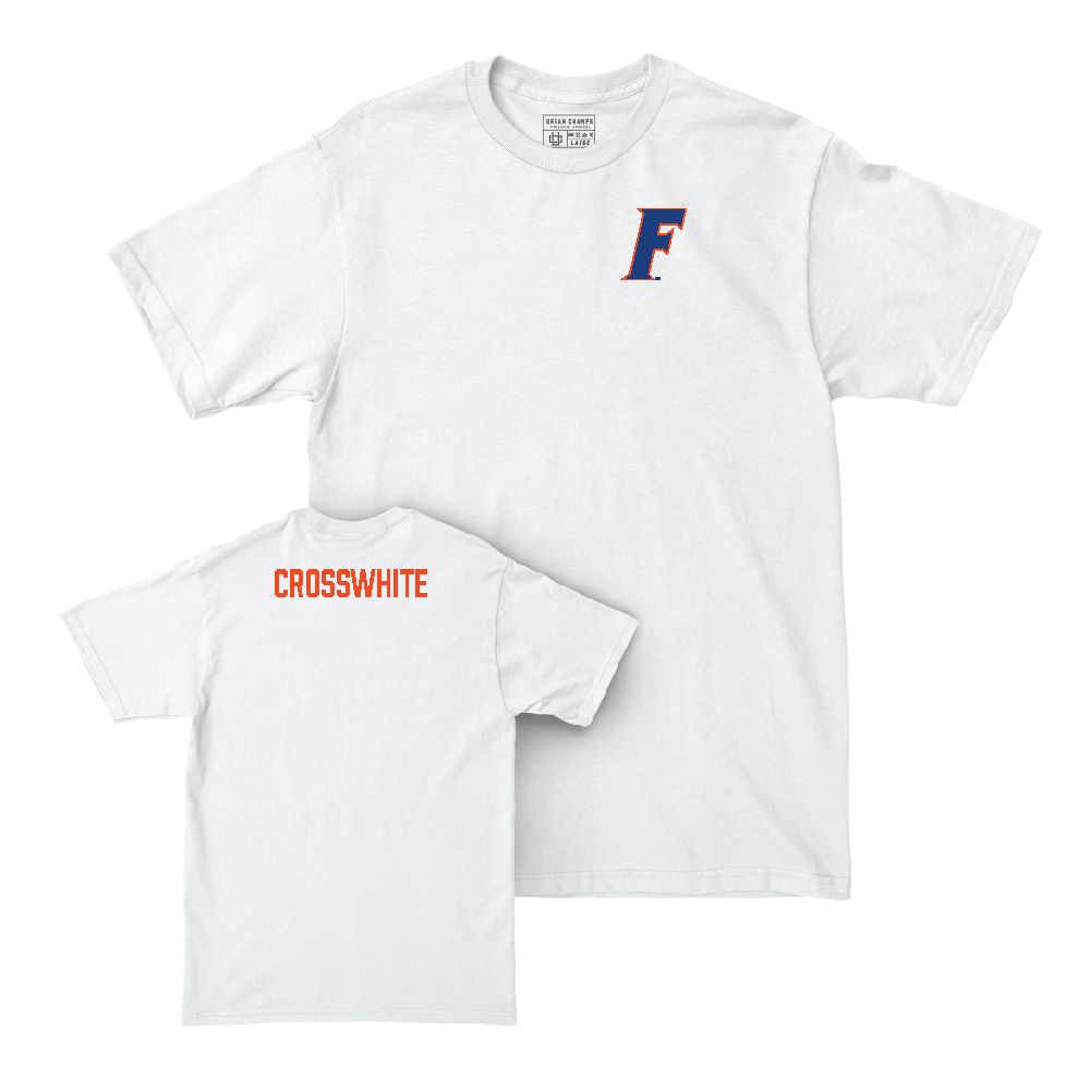 Florida Men's Track & Field White Logo Comfort Colors Tee - Nicolas Crosswhite