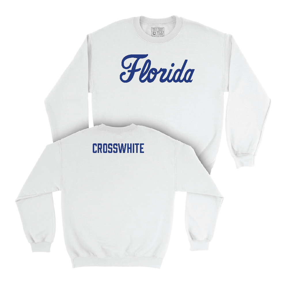 Florida Men's Track & Field White Script Crew  - Nicolas Crosswhite