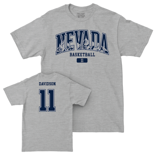Nevada Men's Basketball Sport Grey Arch Tee  - Nick Davidson