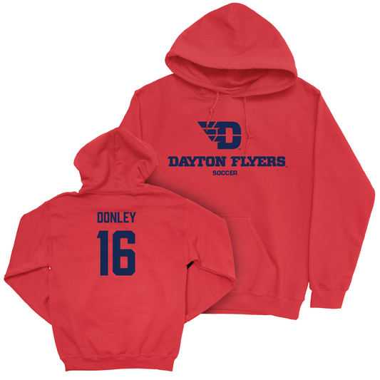 Dayton Women's Soccer Red Sideline Hoodie - Alicia Donley Youth Small
