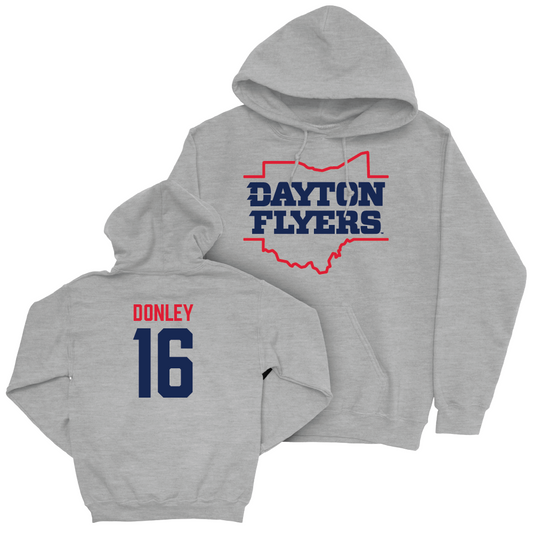 Dayton Women's Soccer Sport Grey State Hoodie - Alicia Donley Youth Small