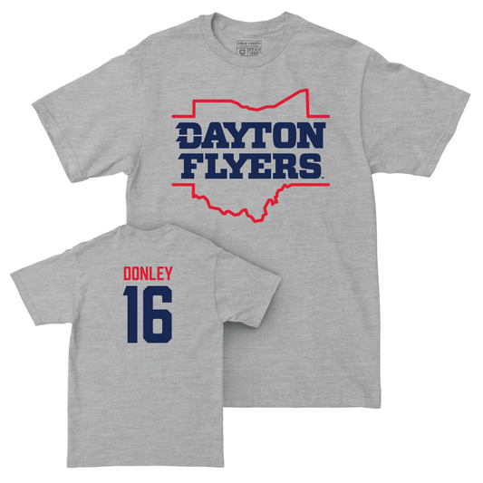 Dayton Women's Soccer Sport Grey State Tee - Alicia Donley Youth Small