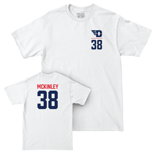 Dayton Football White Logo Comfort Colors Tee - Aiden McKinley Youth Small