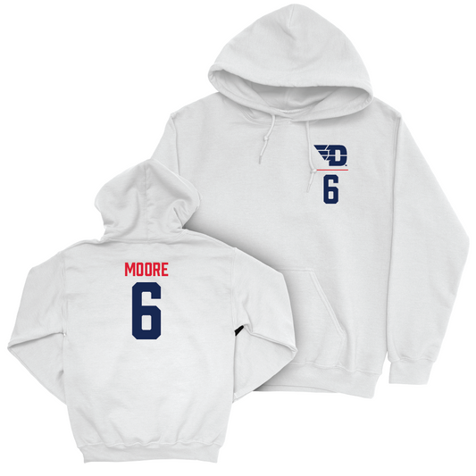 Dayton Women's Volleyball White Logo Hoodie - Amelia Moore Youth Small