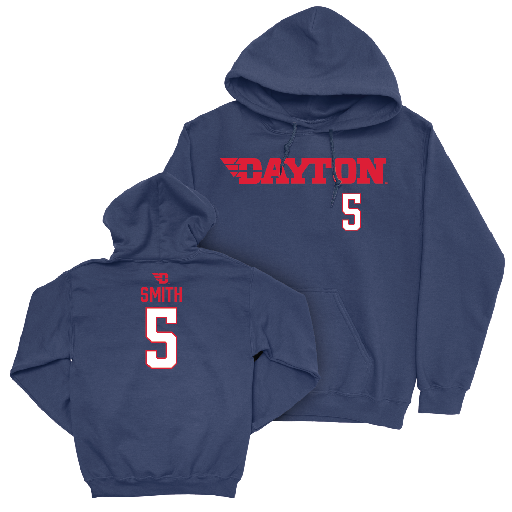 Dayton Women's Basketball Navy Wordmark Hoodie - Arianna Smith Youth Small