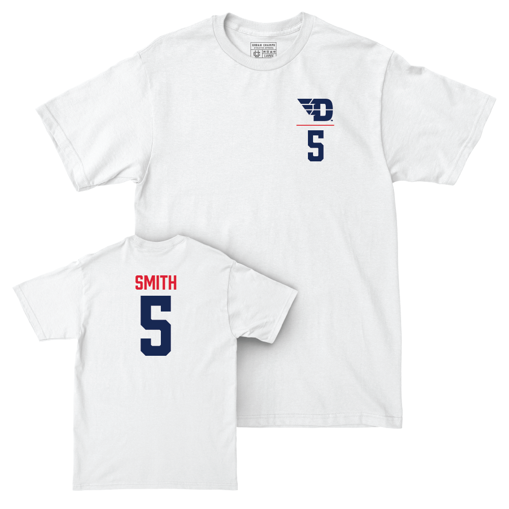 Dayton Women's Basketball White Logo Comfort Colors Tee - Arianna Smith Youth Small