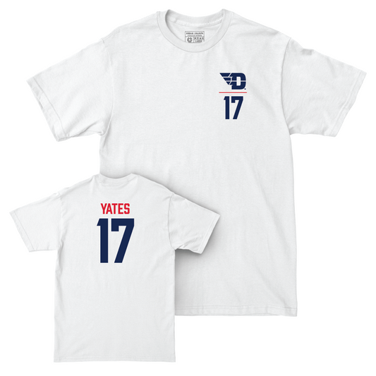 Dayton Women's Volleyball White Logo Comfort Colors Tee - Alayna Yates Youth Small