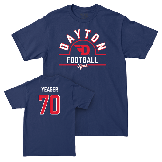 Dayton Football Navy Arch Tee - Austin Yeager Youth Small