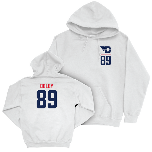 Dayton Football White Logo Hoodie - Brian Dolby Youth Small