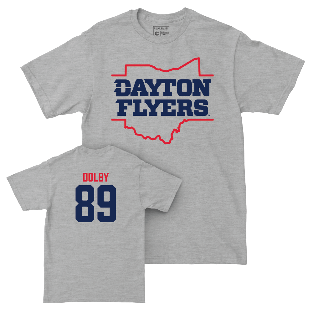 Dayton Football Sport Grey State Tee - Brian Dolby Youth Small