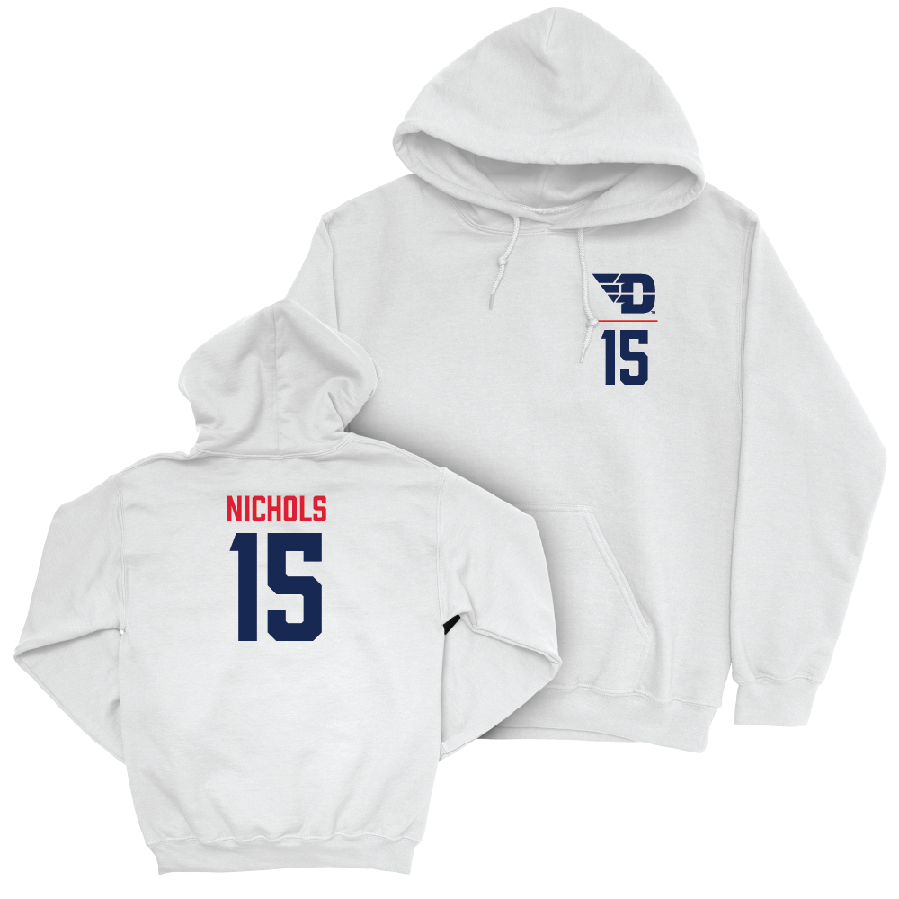 Dayton Women's Volleyball White Logo Hoodie - Brooke Nichols Youth Small