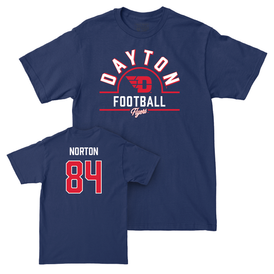 Dayton Football Navy Arch Tee - Brown Norton Youth Small