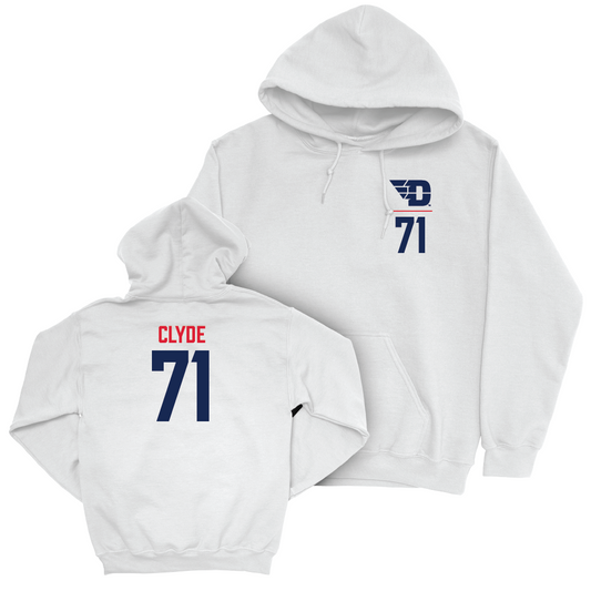 Dayton Football White Logo Hoodie - Conor Clyde Youth Small
