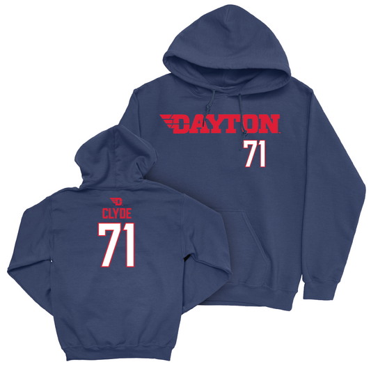 Dayton Football Navy Wordmark Hoodie - Conor Clyde Youth Small