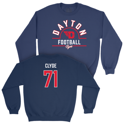 Dayton Football Navy Arch Crew - Conor Clyde Youth Small
