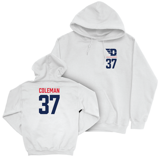 Dayton Football White Logo Hoodie - Ca’ron Coleman Youth Small