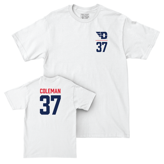 Dayton Football White Logo Comfort Colors Tee - Ca’ron Coleman Youth Small