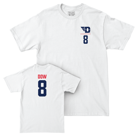 Dayton Football White Logo Comfort Colors Tee - Cole Dow Youth Small
