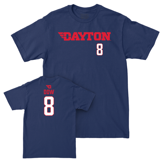 Dayton Football Navy Wordmark Tee - Cole Dow Youth Small
