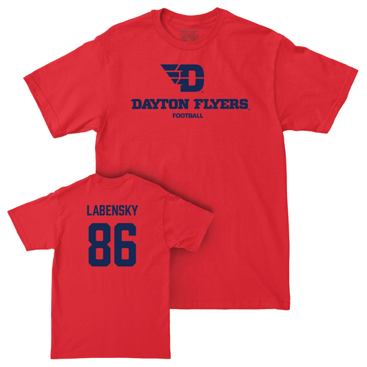 Dayton Football Red Sideline Tee - Carson Labensky Youth Small